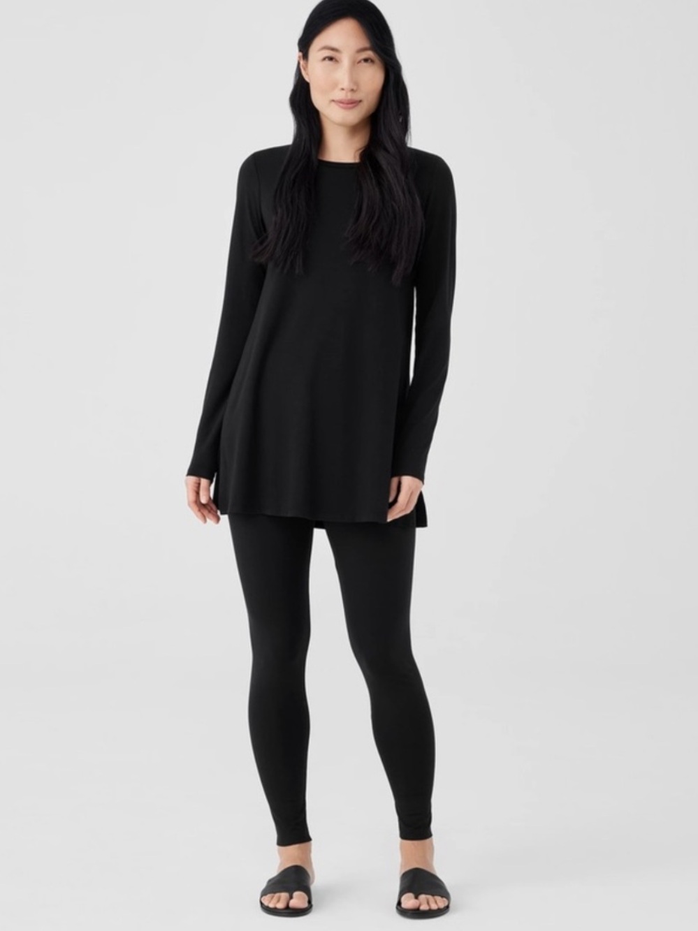 NWT Eileen Fisher Stretch Jersey Knit Leggings Slim Fit Ankle Length Sz 3X